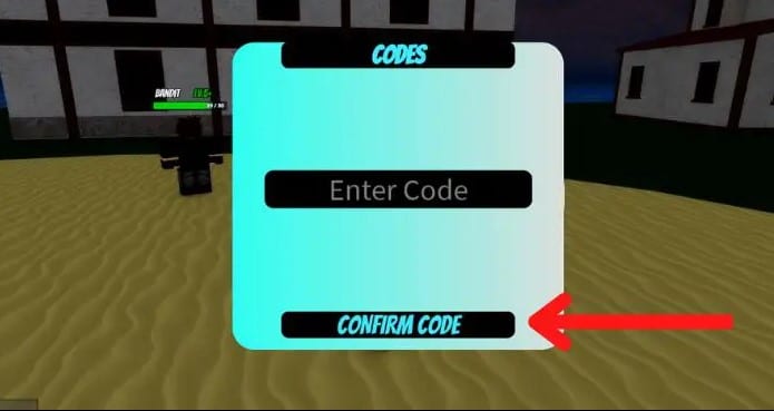 Dán mã và nhấp vào nút “Confirm Code”
