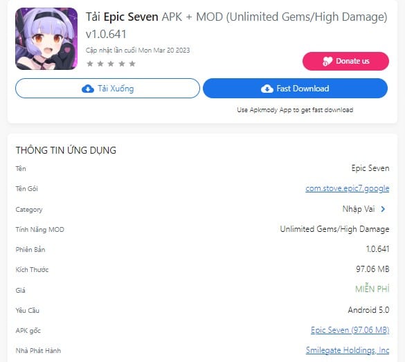 Epic Seven APK + MOD