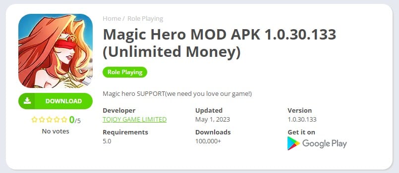 Magic Hero MOD APK v1.0.30.133