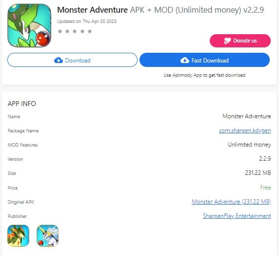 Monster Adventure APK + MOD (Unlimited money) v2.2.9