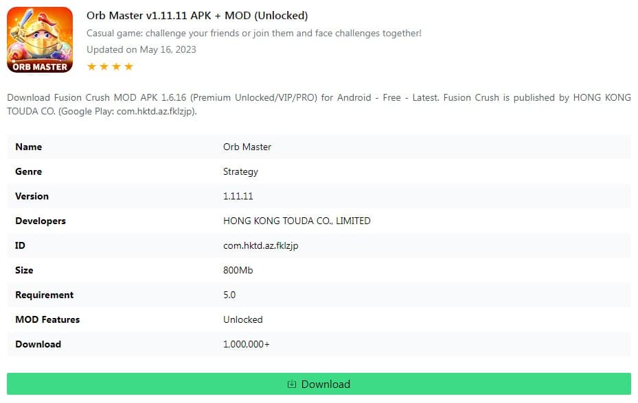 Orb Master APK + MOD v1.11.11