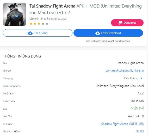 Shadow Fight Arena APK + MOD