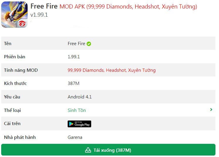 Free Fire MOD APK v1.99.1