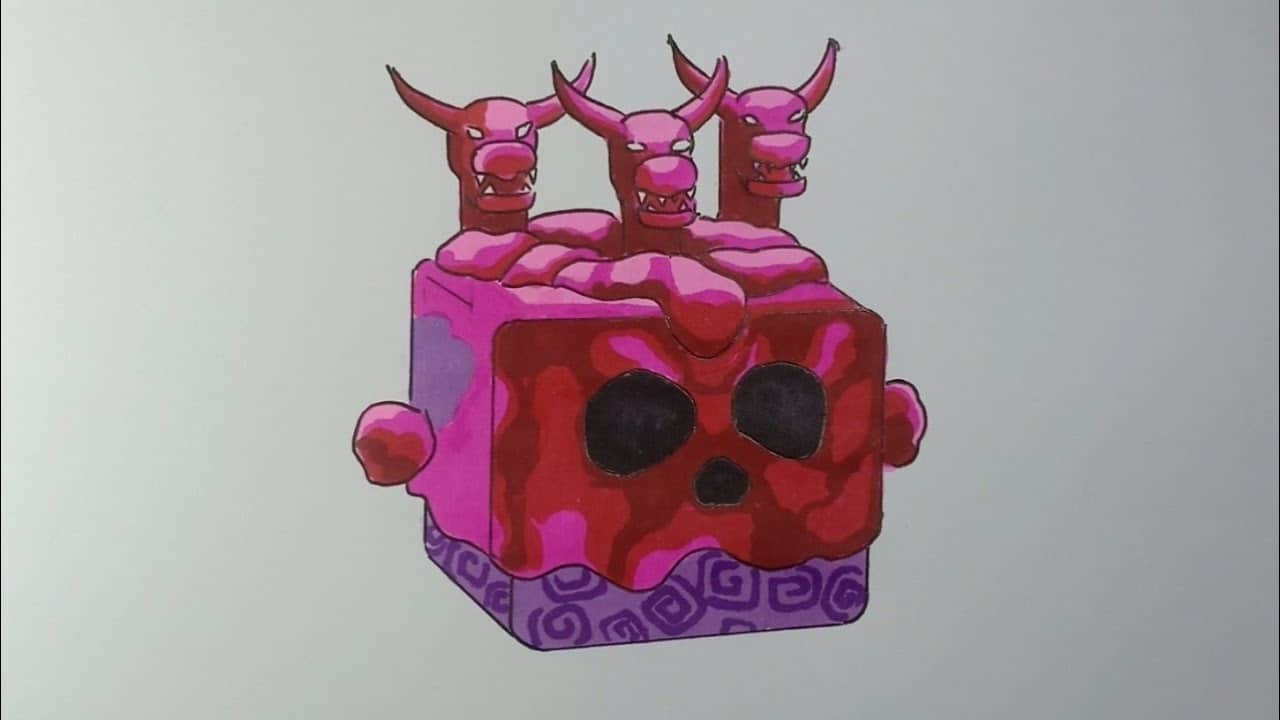 Hình ảnh vẽ Devil Fruit trong Blox Fruit cute