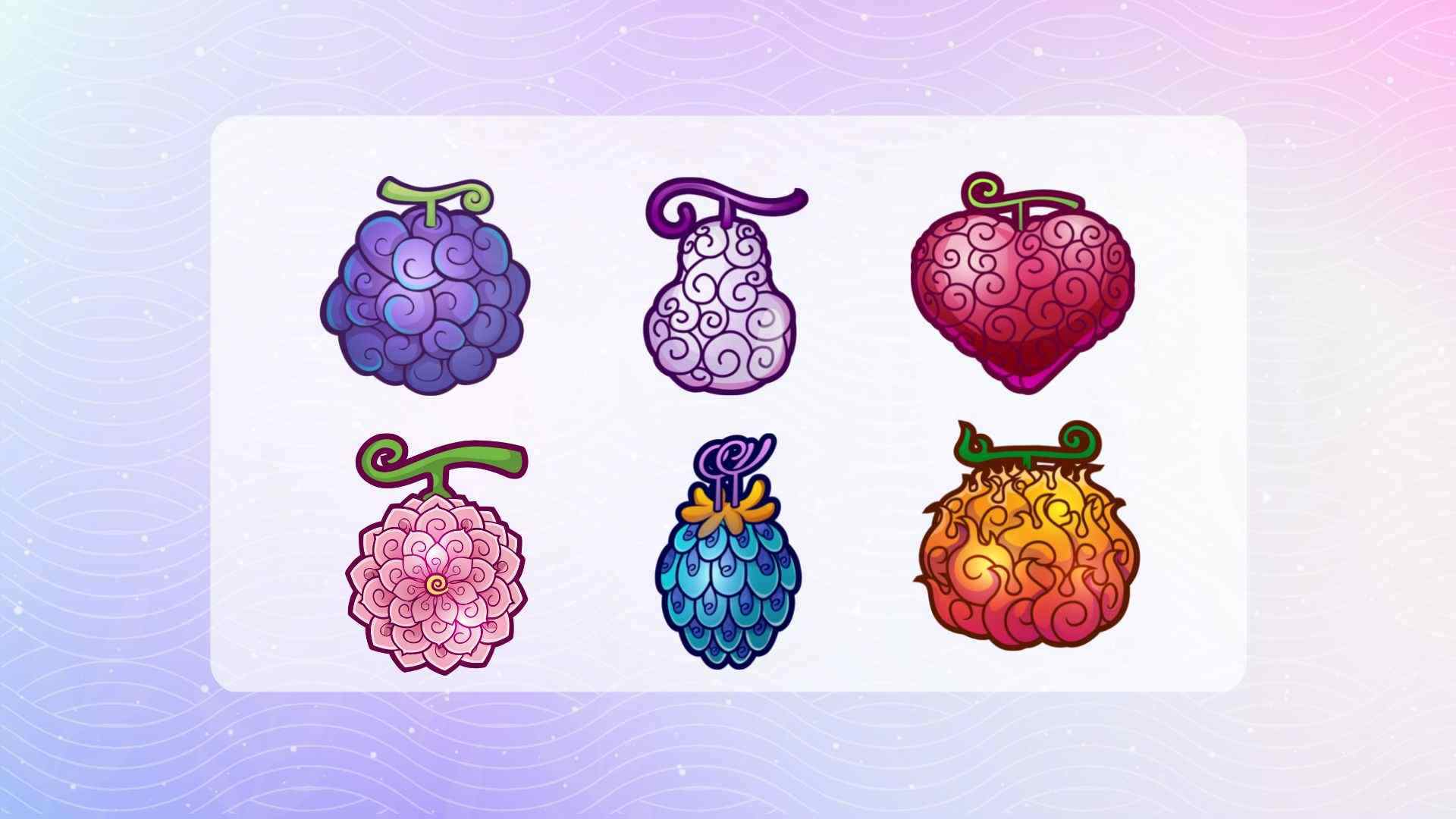 Hình vẽ tất cả Devil Fruit có trong Blox Fruit