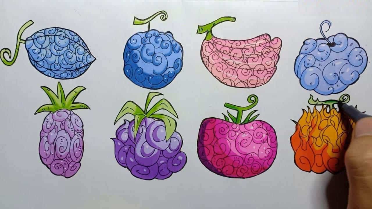 Hình vẽ tất cả Devil Fruit trong Blox Fruit đẹp nhất