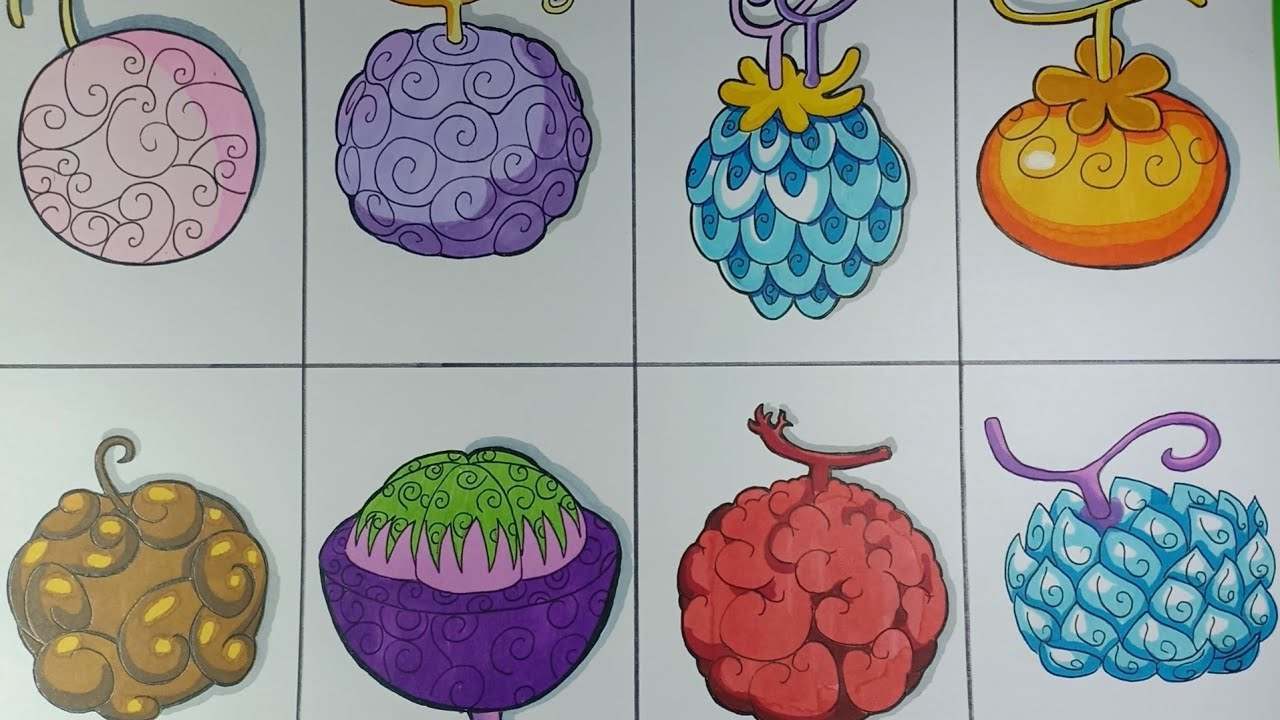 Hình vẽ tất cả Devil Fruit trong Roblox Blox Fruit