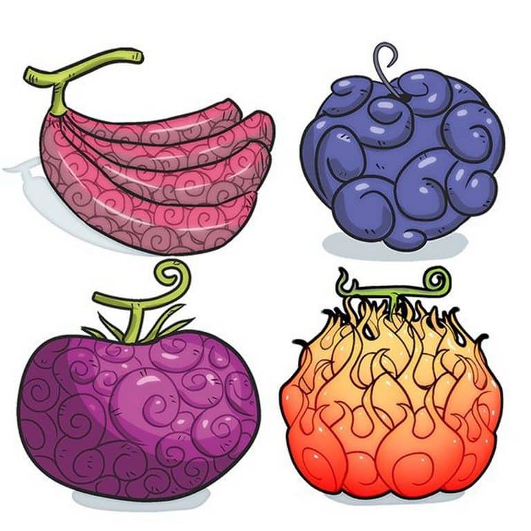 Mẫu vẽ tất cả Devil Fruit trong Blox Fruit