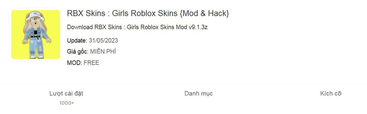 RBX Skins Girls Roblox Skins Mod & Hack v9.1.3z