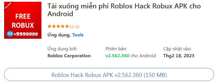 Roblox Hack Robux APK v2.562.360
