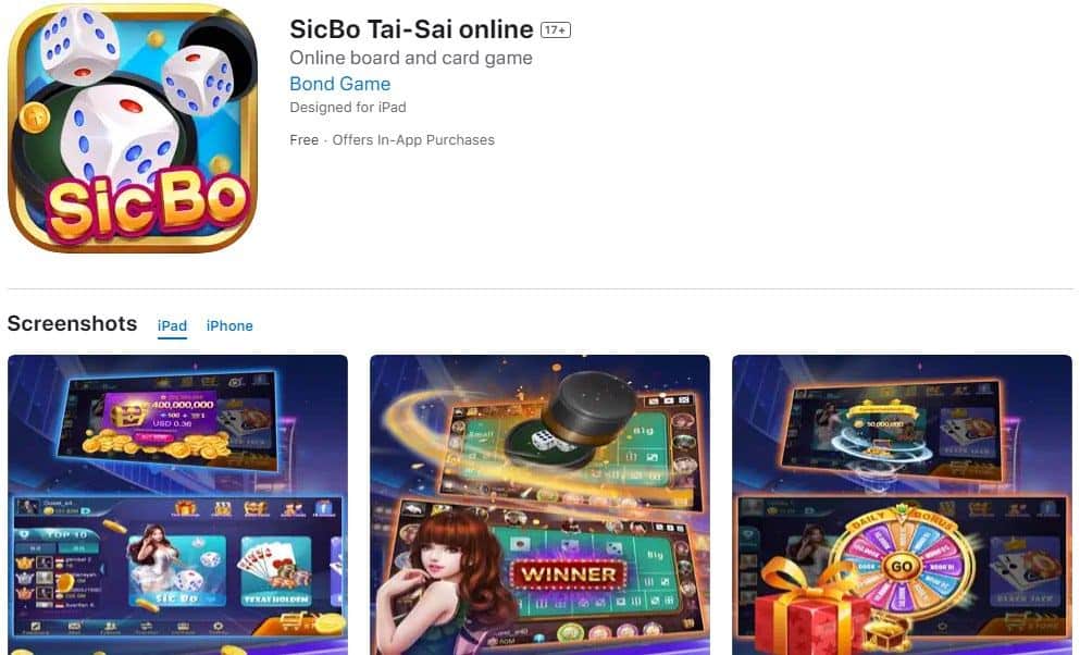 Ứng Dụng Tài Xỉu Trên iOS - SicBo Tai-Sai
