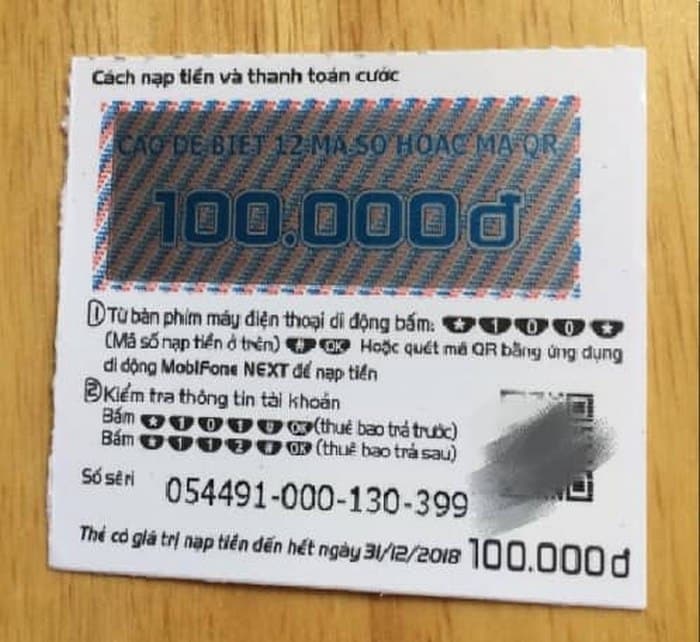 Ảnh Thẻ Cào 100K Vinaphone Mới Nhất