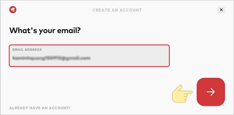 Nhập địa chỉ email