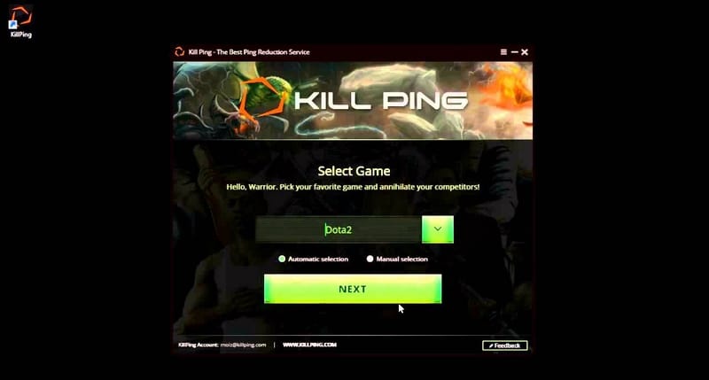Phần Mềm Giảm Ping Game Trung Quốc PC - Kill Ping