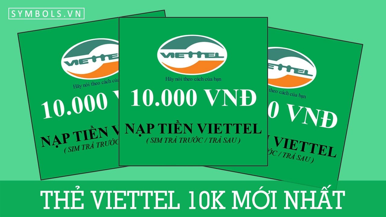 Thẻ Viettel 10K