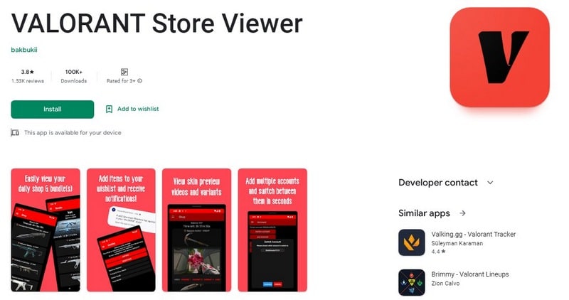 valorant store viewer apk