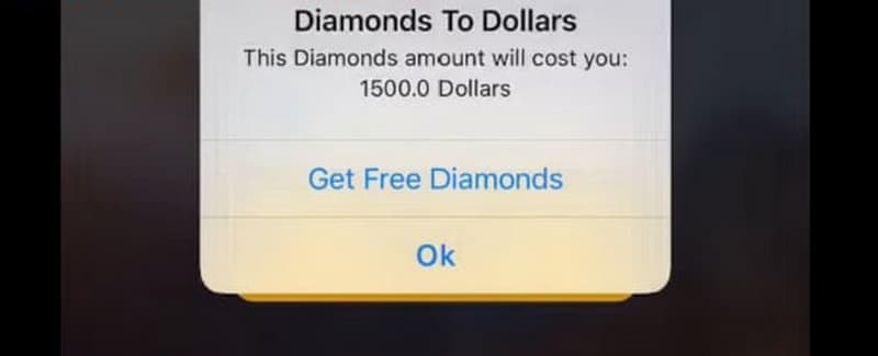 Nhấn vào Get Free Diamonds