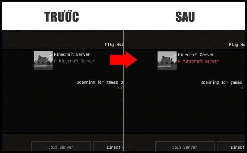 Cách Đổi Tên Server Có Màu Trong Minecraft PC