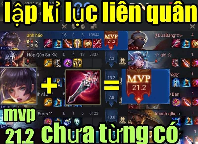 Điểm MVP Cao Nhất Trong Liên Quân