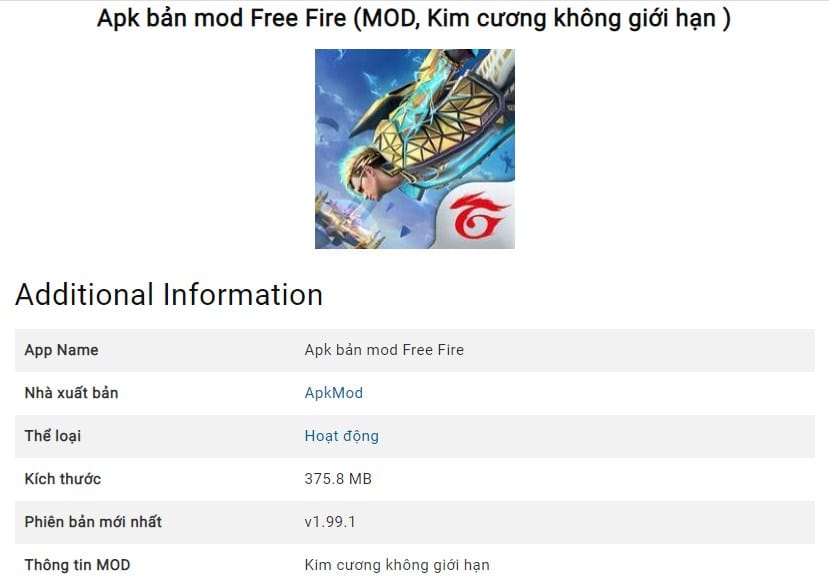 Hack Kim Cương Free Fire Bằng ID - APK Mod v1.99.1