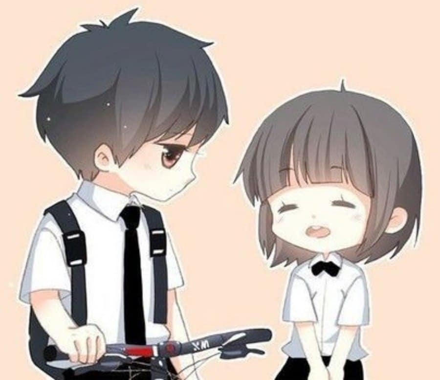Hình anime FF đôi cute dễ thương