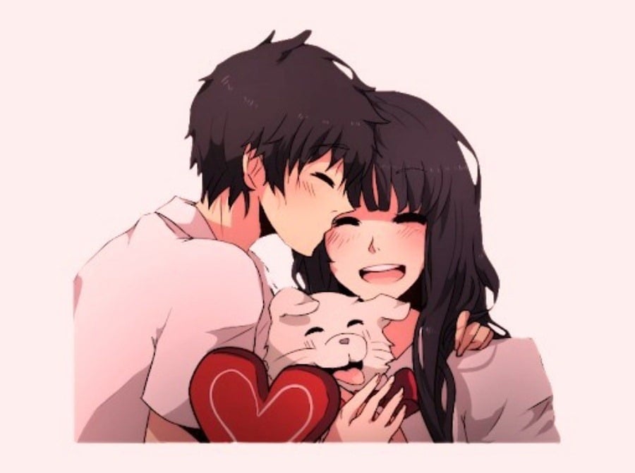 Hình anime FF đôi cute lãng mạn