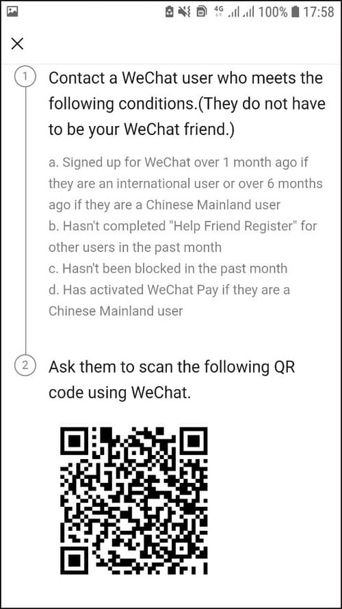 Tạo mã QR WeChat mới