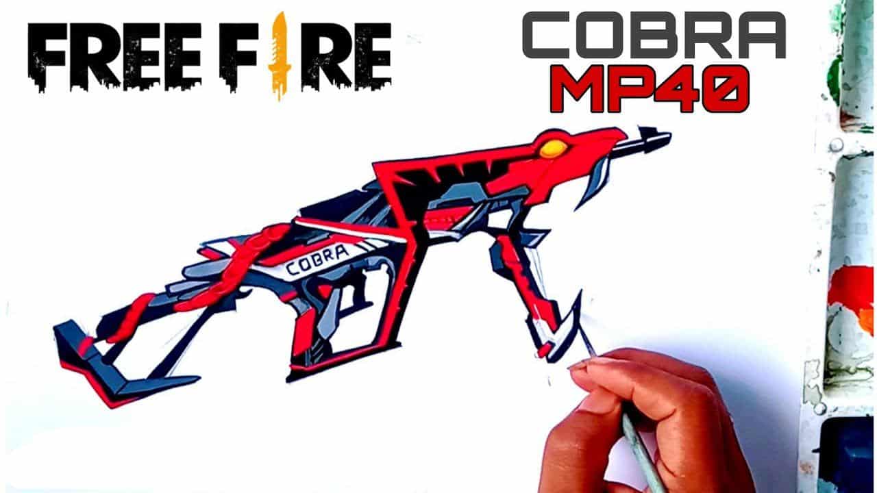 Vẽ Súng Free Fire MP40 Mãng Xà ấn tượng nhất