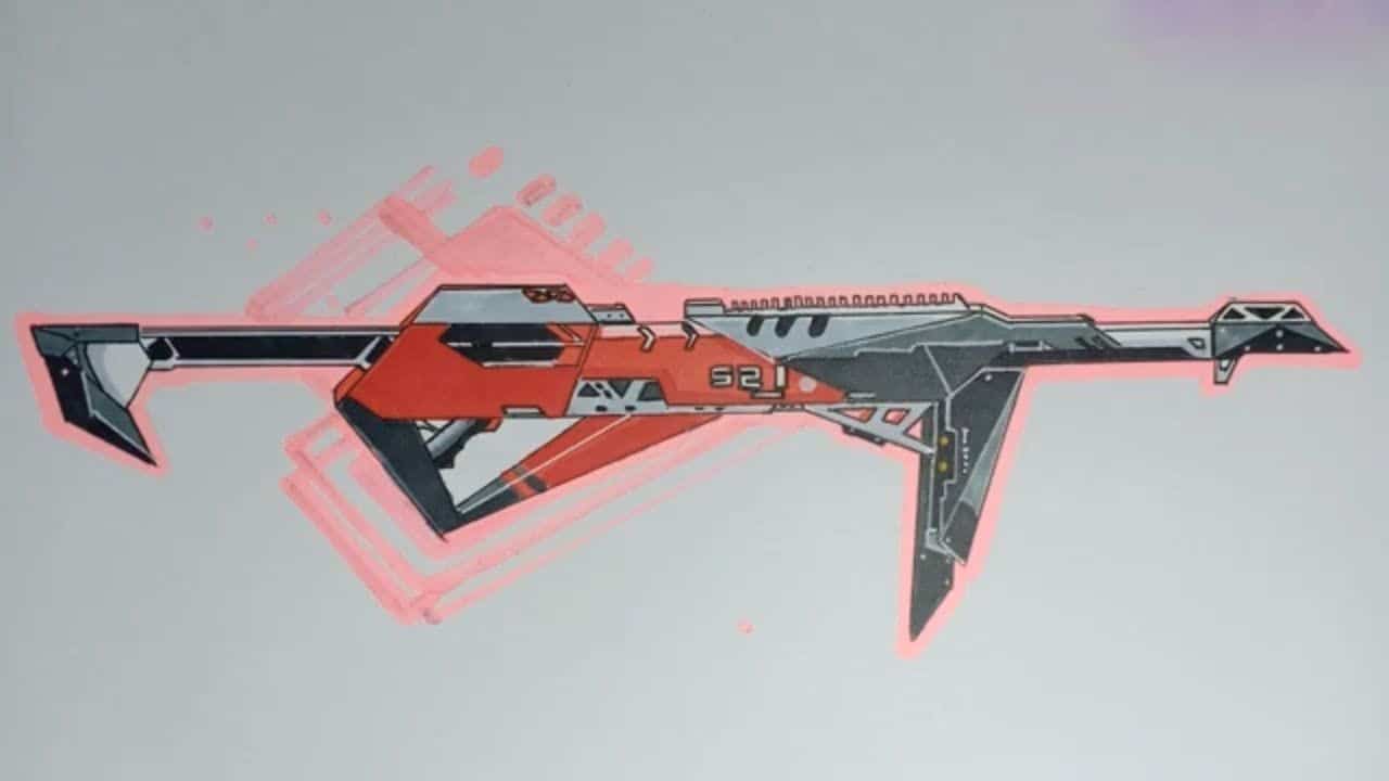 Vẽ Súng Free Fire MP40 đơn giản