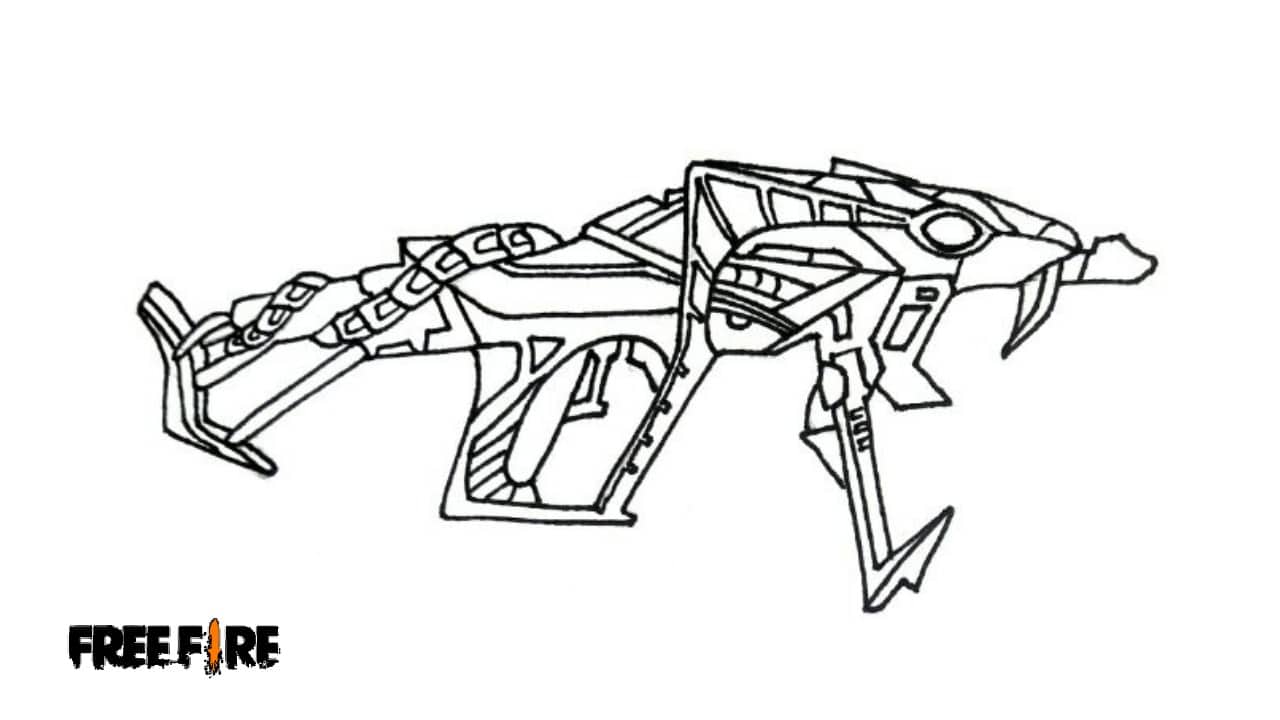 Vẽ Súng Free Fire MP40 phát thảo