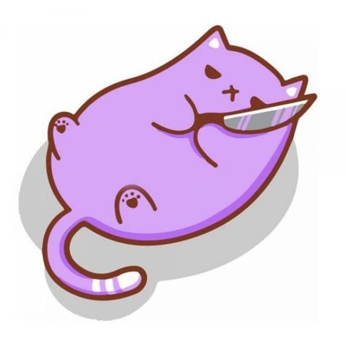 Hình ảnh avatar mèo cầm dao cute