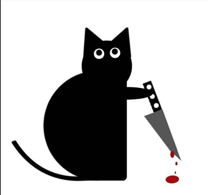 Hình ảnh avatar mèo cầm dao độc đáo