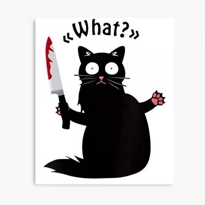 Hình ảnh avatar mèo cầm dao mới nhất