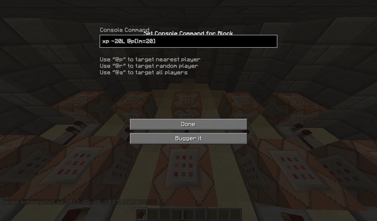 Nhập Lệnh Lấy Kinh Nghiệm Trong Minecraft