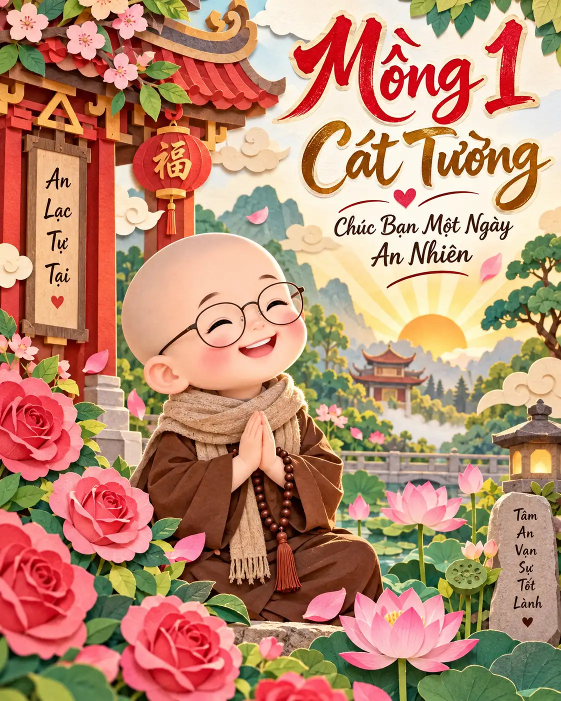 Ảnh mùng 1 đầu tháng may mắn cát tường