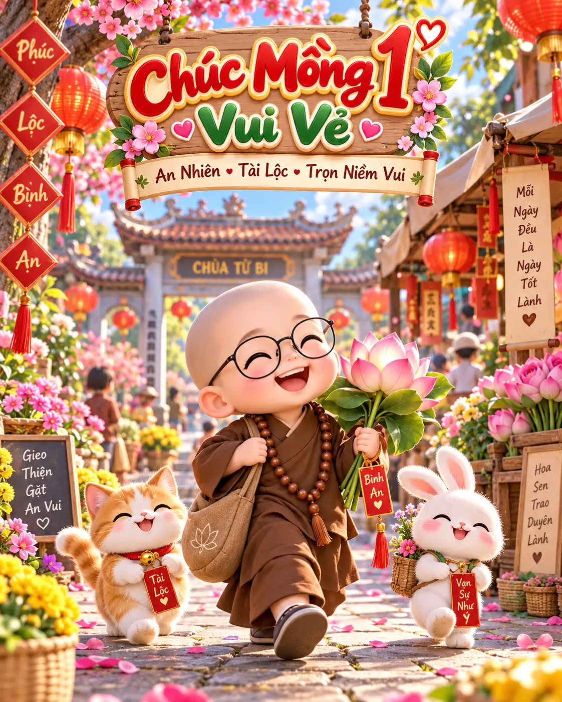 Ảnh mùng 1 đầu tháng vui vẻ