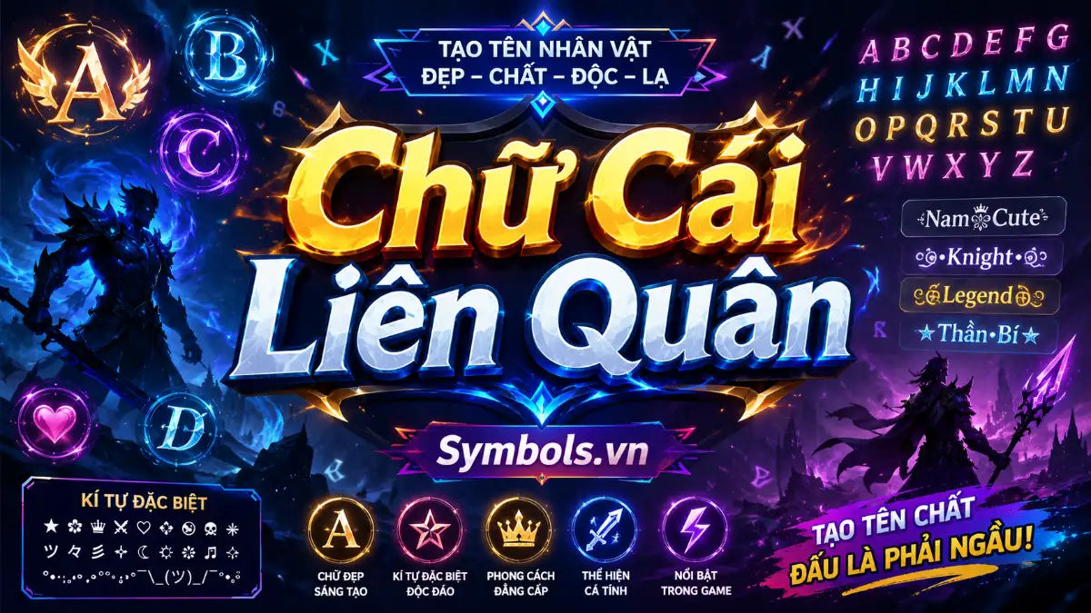 Chữ Cái Đặc Biệt Liên Quân