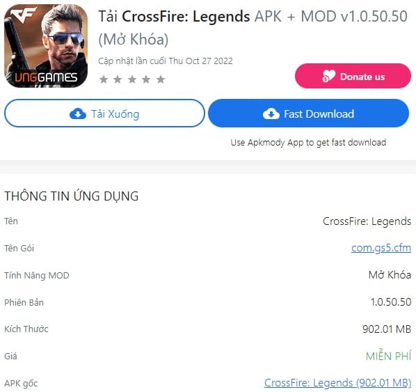 CrossFire Legends APK + MOD v1.0.50.50