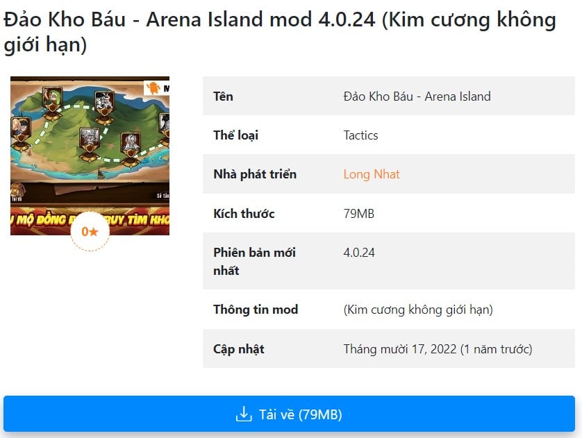 Đảo Kho Báu - Arena Island mod 4.0.24