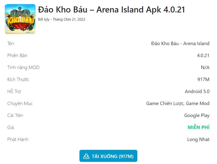 Đảo Kho Báu – Arena Island Apk 4.0.21
