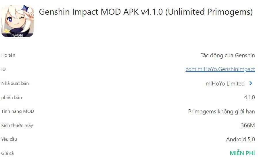 Genshin Impact MOD APK v4.1.0