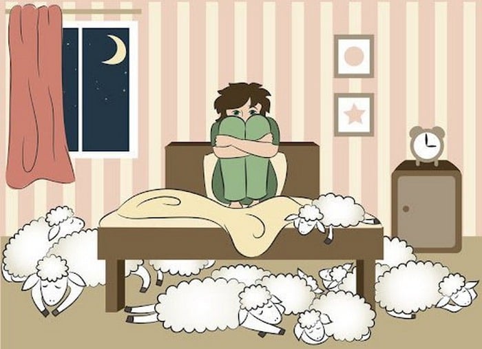 Hình mất ngủ đếm cừu cute