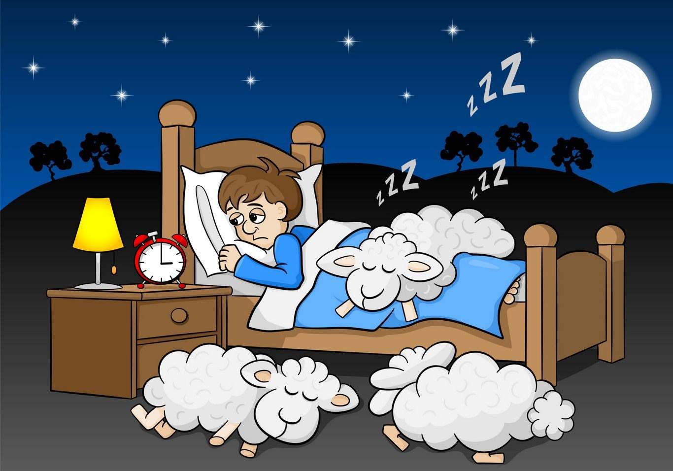 Hình vẽ mất ngủ đếm cừu