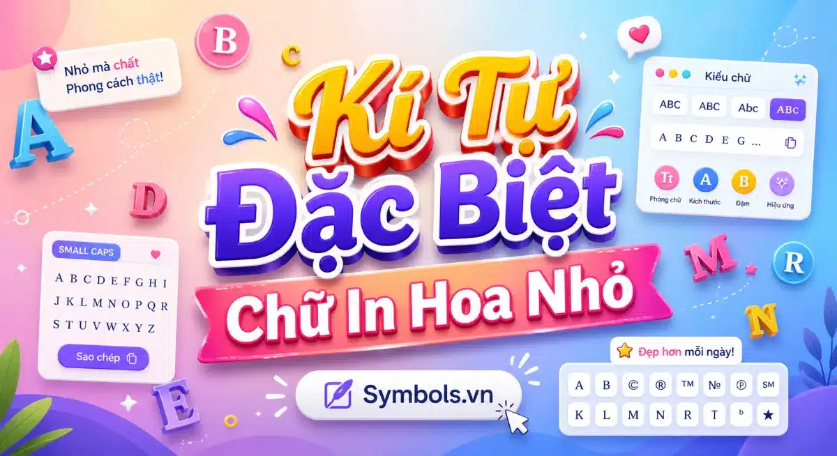 Kí Tự Đặc Biệt Chữ In Hoa Nhỏ
