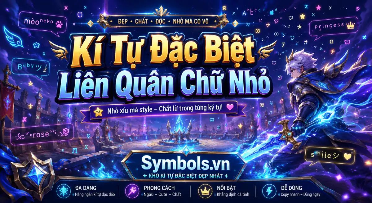 Kí Tự Đặc Biệt Liên Quân Chữ Nhỏ