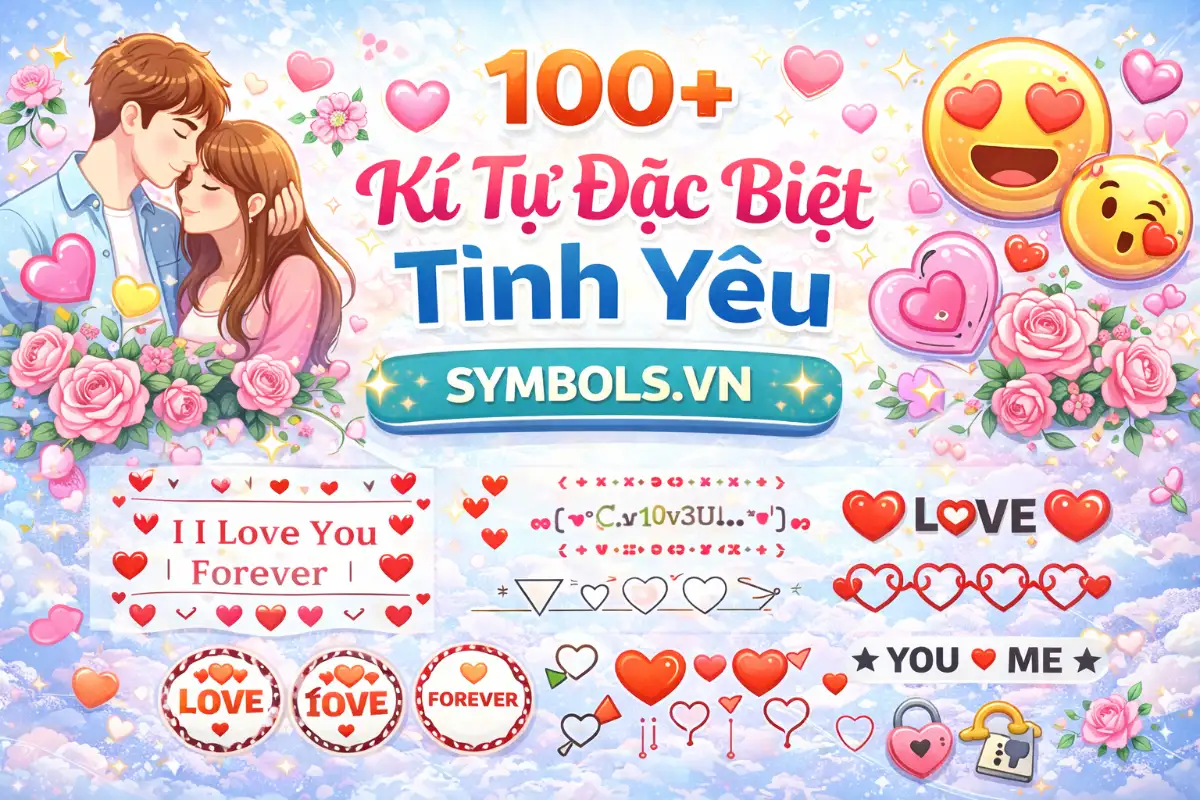 Kí Tự Đặc Biệt Tình Yêu