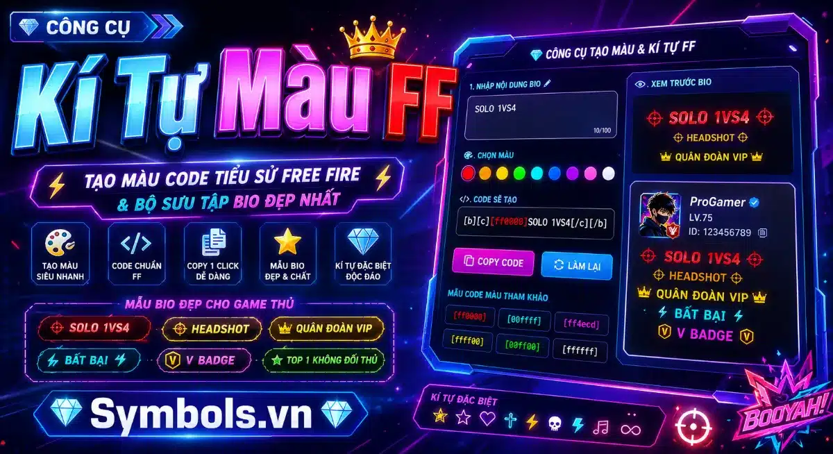 Kí Tự Màu FF