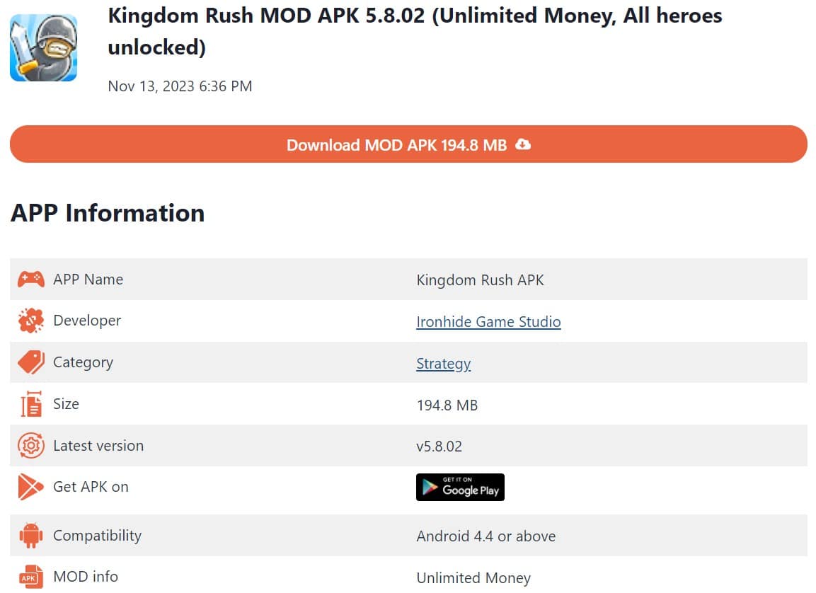 Kingdom Rush MOD APK 5.8.02