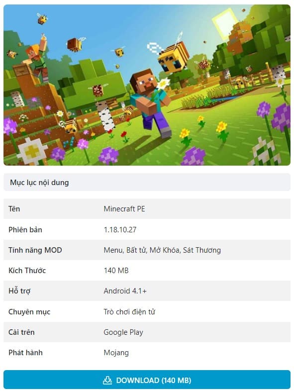 Minecraft PE Mod APK 1.18.10.27
