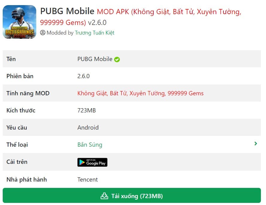  PUBG Mobile MOD APK v2.6.0